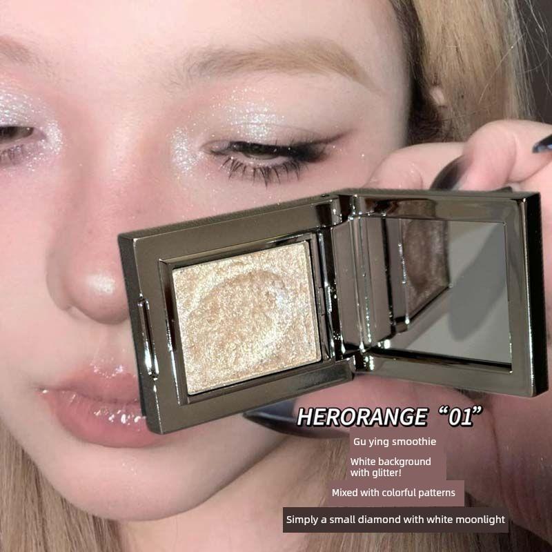 Gray Powder Reduces Swelling Significantly! Gray Powder Eyeshadow, Crystal Powder, Single-Color Sparkling Pearlescent Multi-Use Cream Base Eyeshadow