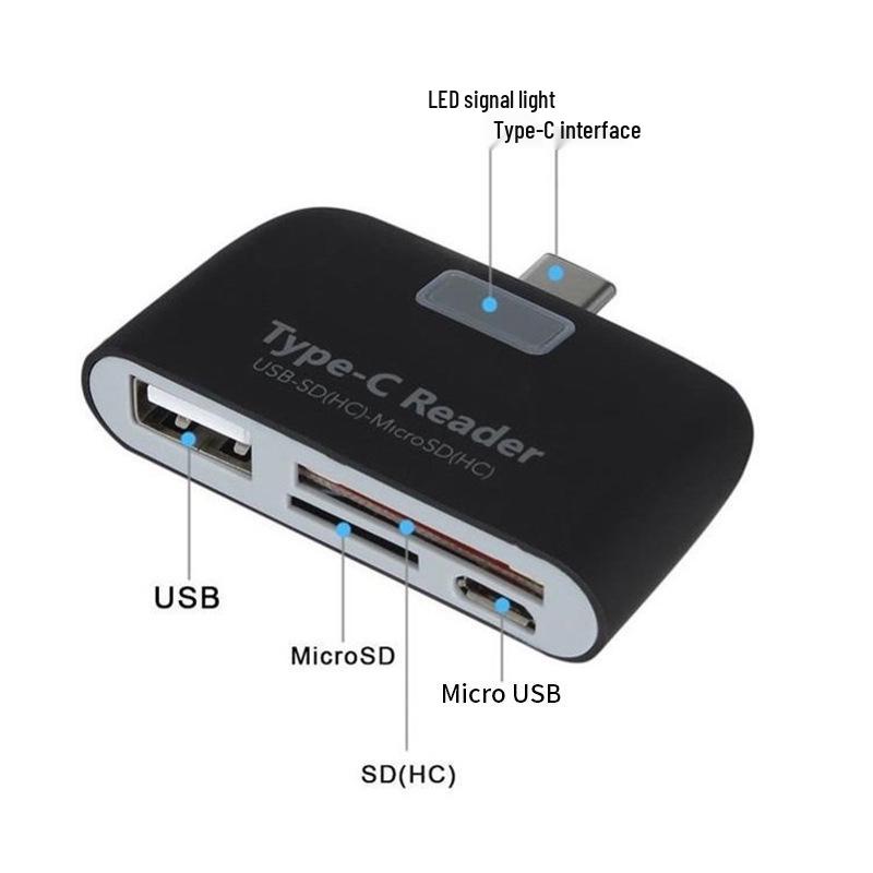 USB-C Multi Card Reader & Dock: Camera/Computer/Phone Station, SD/TF Hub, USB Splitter