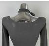 Korean Dongdaemun U-Neck Figure-Flattering Long-Sleeve Slim Fit T-Shirt for Women