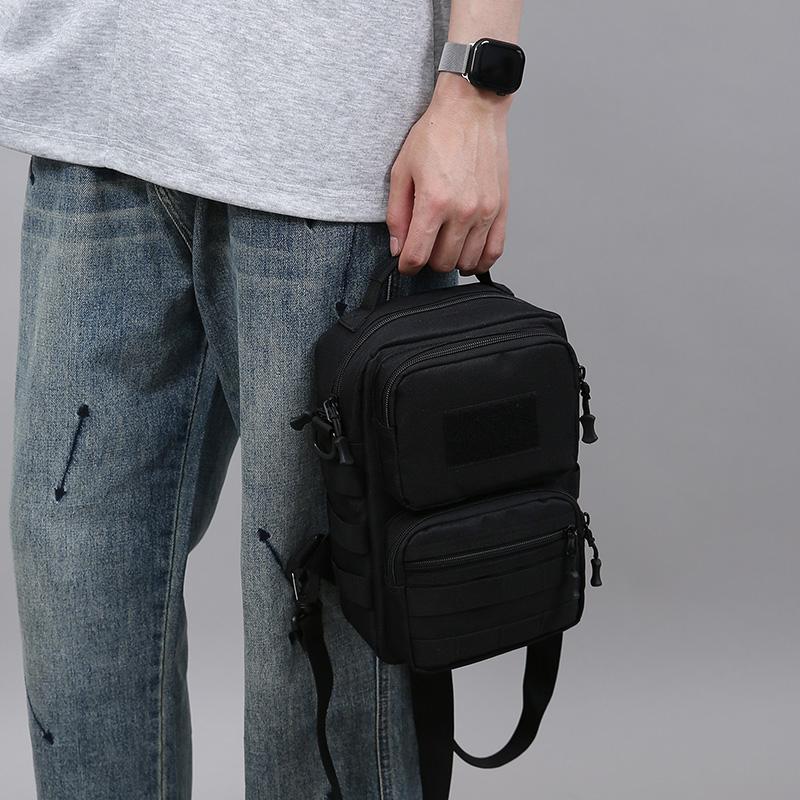 Herren Taktische Camouflage Schultertasche - Mehrfachtaschen Brusttasche Konvertiert zu Umhängetasche/Rucksack (Langlebiges Wander-Essential)