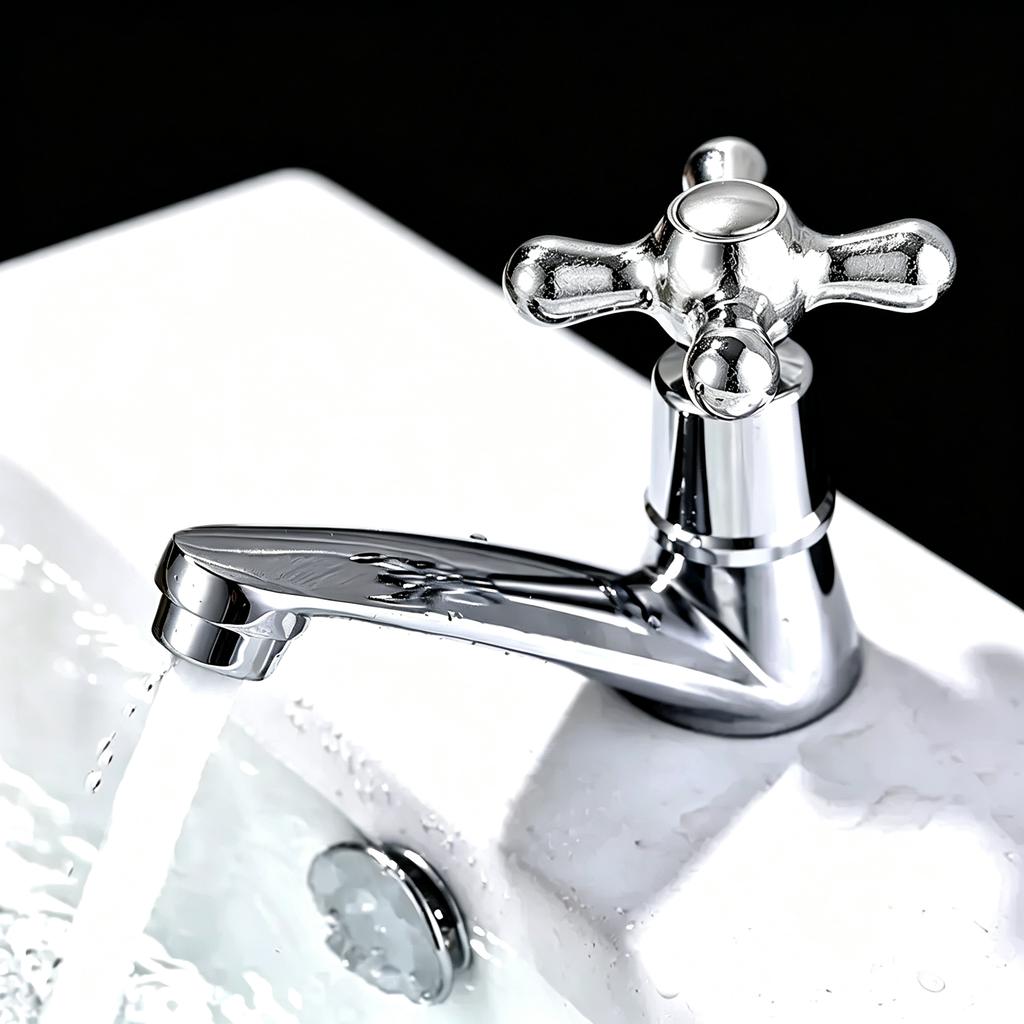 1 PC Single Hole Basin Faucet, Single Cold Hand Washing Faucet, Hotel Bathroom Garden Faucet, Fashionable and Creative Faucet