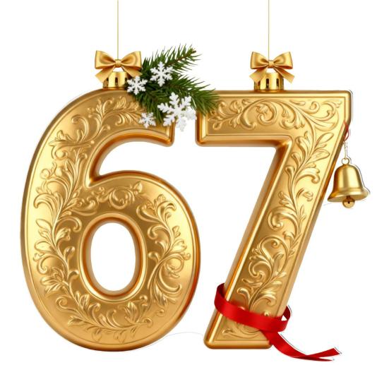 

Yousheng 67 Funny Christmas Ornaments 2025 Handmade Santa Ornament Six Seven Meme Decoration Rearview Mirror Holiday Gift Decor H