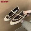 Fashion Fashion Mixed Colors Women Mary Janes Shoes Buckle Female Shallow Footwear Round Toe Ladies Flats With Shoes