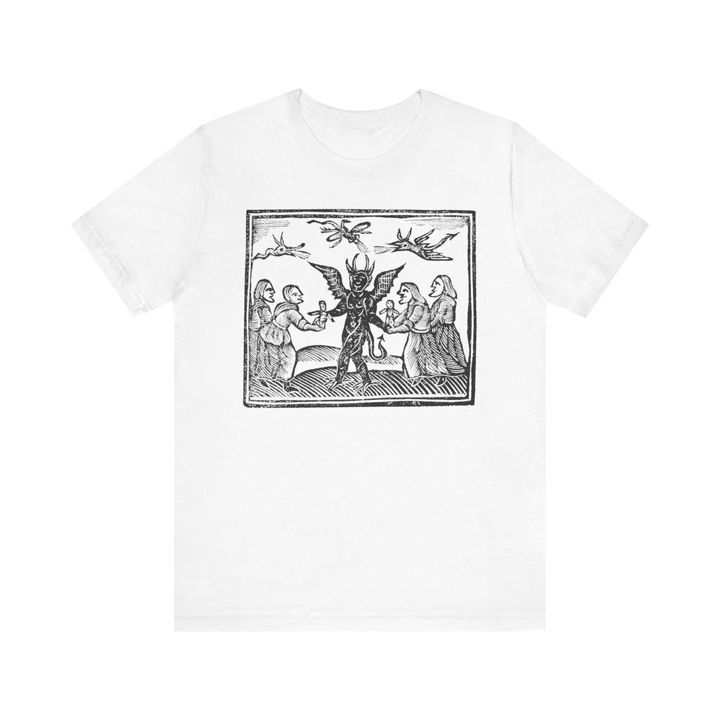 Wax Doll for Devils Mysterious Woodcut Shirt Vintage Voodoo T-shirt Black Magic Tshirt Creepy Unisex Jersey Short Sleeve T-shirt