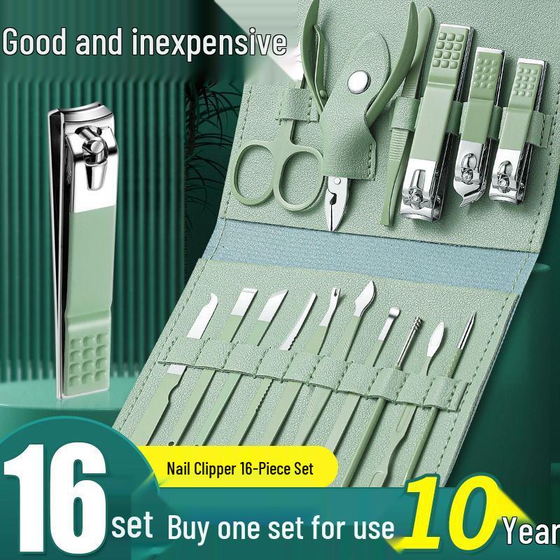 Nail Care Kit: 16-Piece Manicure and Pedicure Set