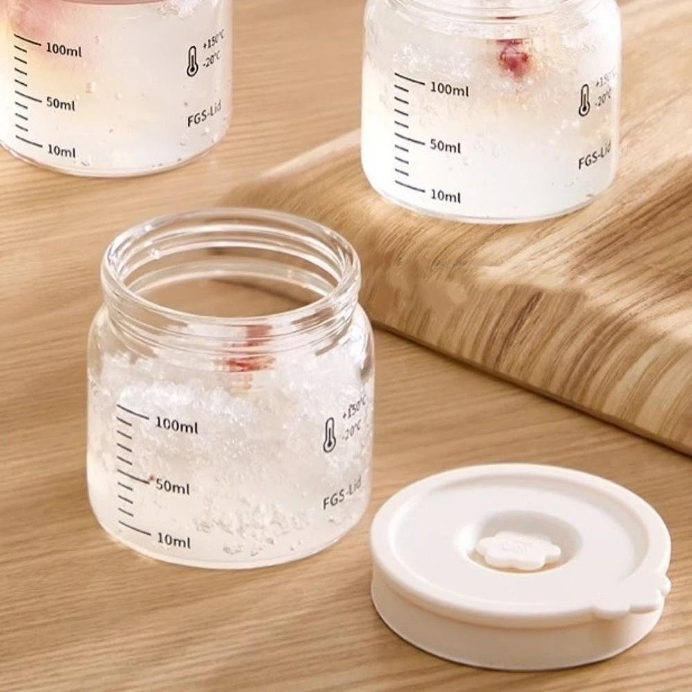 Precision Scale Sealed Container Silicone Sealed Lid Glass Storage Containers  Jewelry