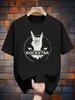 Rockstar Graphic Print Cotton T-shirt - Casual Summer Short Sleeve Tee