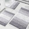 Snowflake Fleece Floor Mat, Door Carpet, Absorbent Foot Mat, Bathroom Door Mat, Toilet Bathroom Non-Slip Mat Three-Piece Set