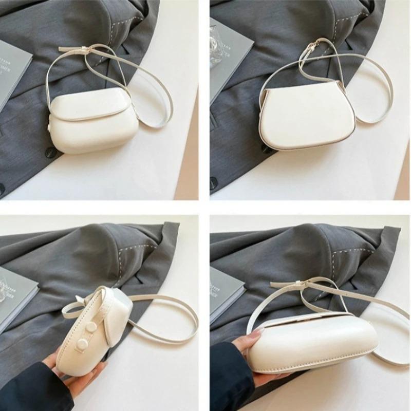 New Vintage Saddle Crossbody Bag for Women, Small Minimalist Shoulder Purse, Versatile Casual Daypack