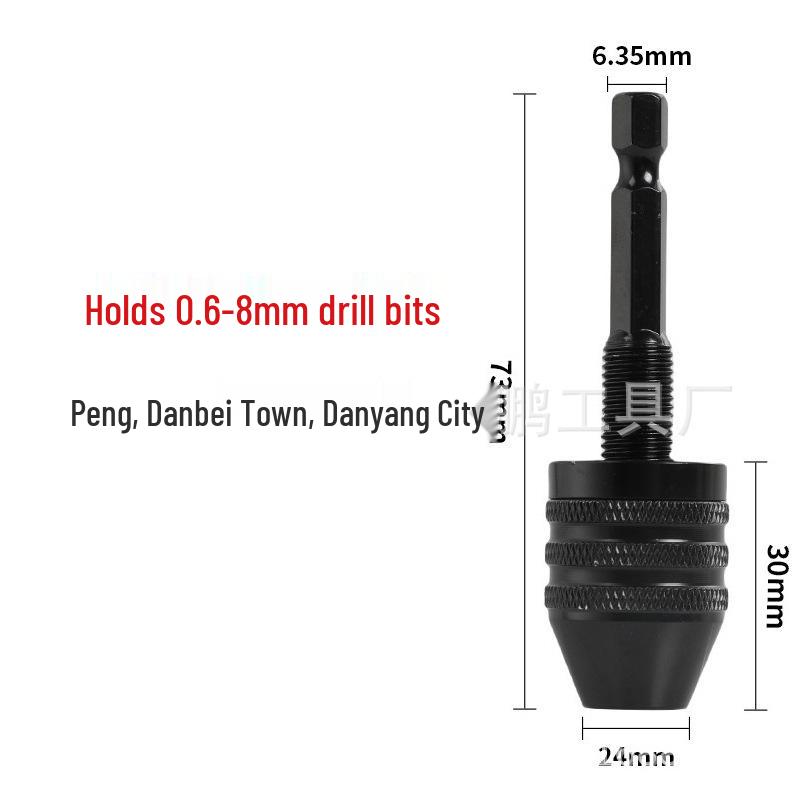 Mandrin hexagonal cu trei bacuri 0.3-8.0mm Convertor mini pentru burghiu pentru polizor electric