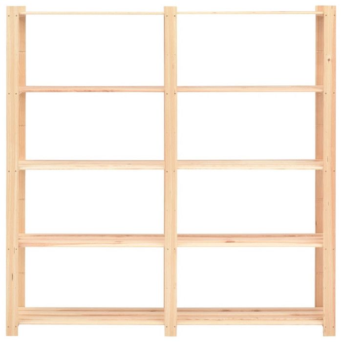 VidaXL Étagères de rangement à 5 niveaux 5pcs 170x38x170 cm Pin 500 kg