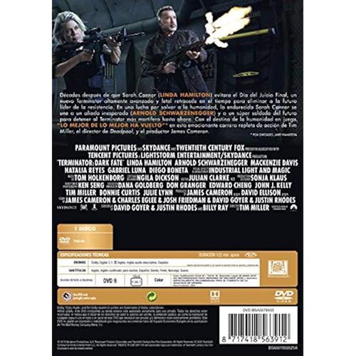 Dvd - terminator: destino oscuro - film d'action - science-fiction