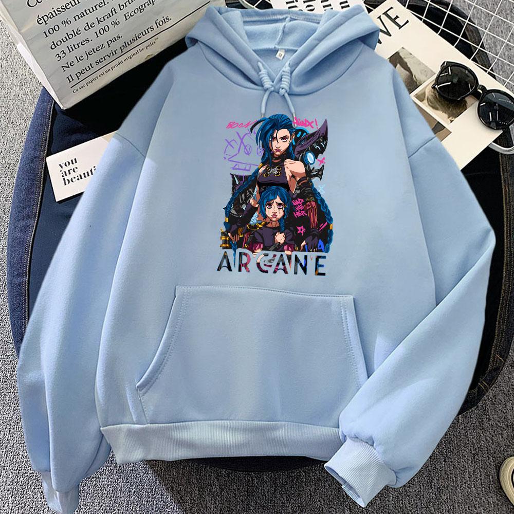 ג'ינקס ארקיין קפוצ'ונים קפוצ'ון שרוול ארוך גברים/נשים קפוצ'ונים סטריטוור נשים קז'ואל גרפיקה של משחקים ביגוד חורף חם פולאובר