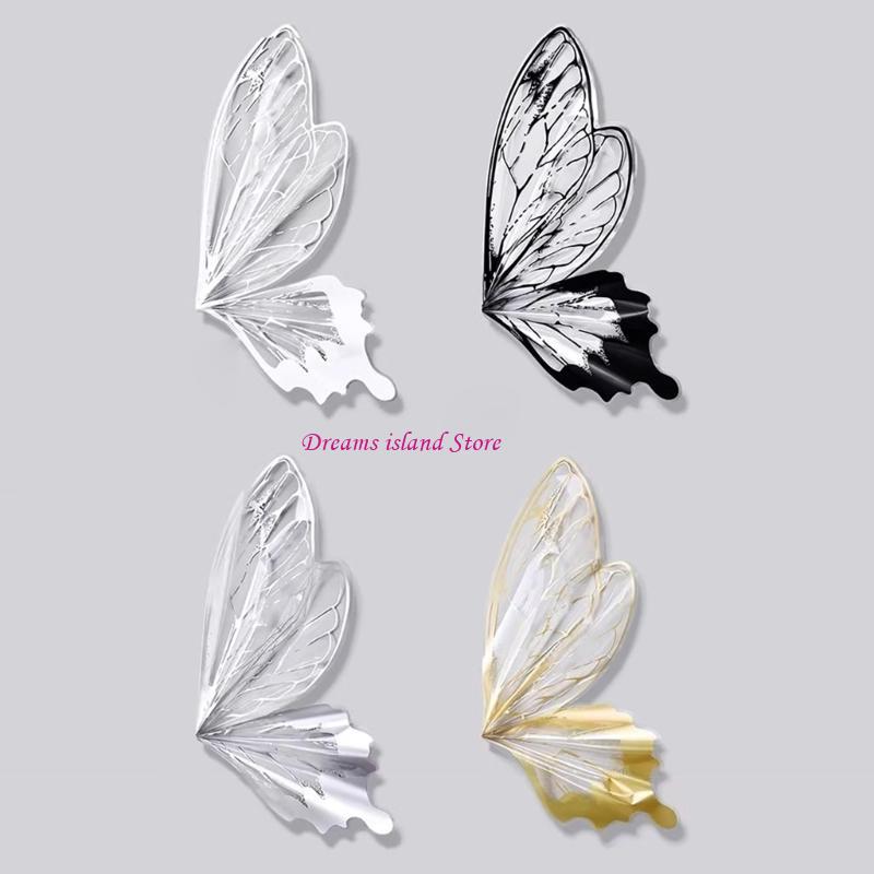 Pack of 40 Butterfly Wing Wrapping Paper Stylish Flowers Packaging Paper Birthday Presents Wrappers Party Supplies HX6C