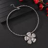 Handmade collar retro flower Miao silver fringed pendant necklace niche exotic female collarbone chain