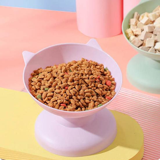 Миска для кошек, съемная, большая емкость, защита для шеи, мультяшная ...