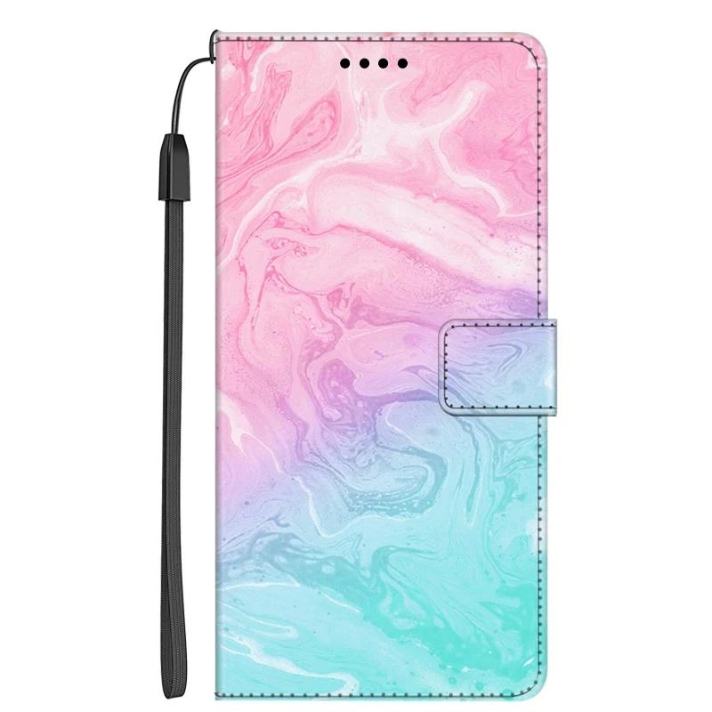 Leather Case For Samsung A17 Marble Color Wallet Phone Case for Funda Samsung Galaxy A17 5G Stand Book Flip Cover Full Protector