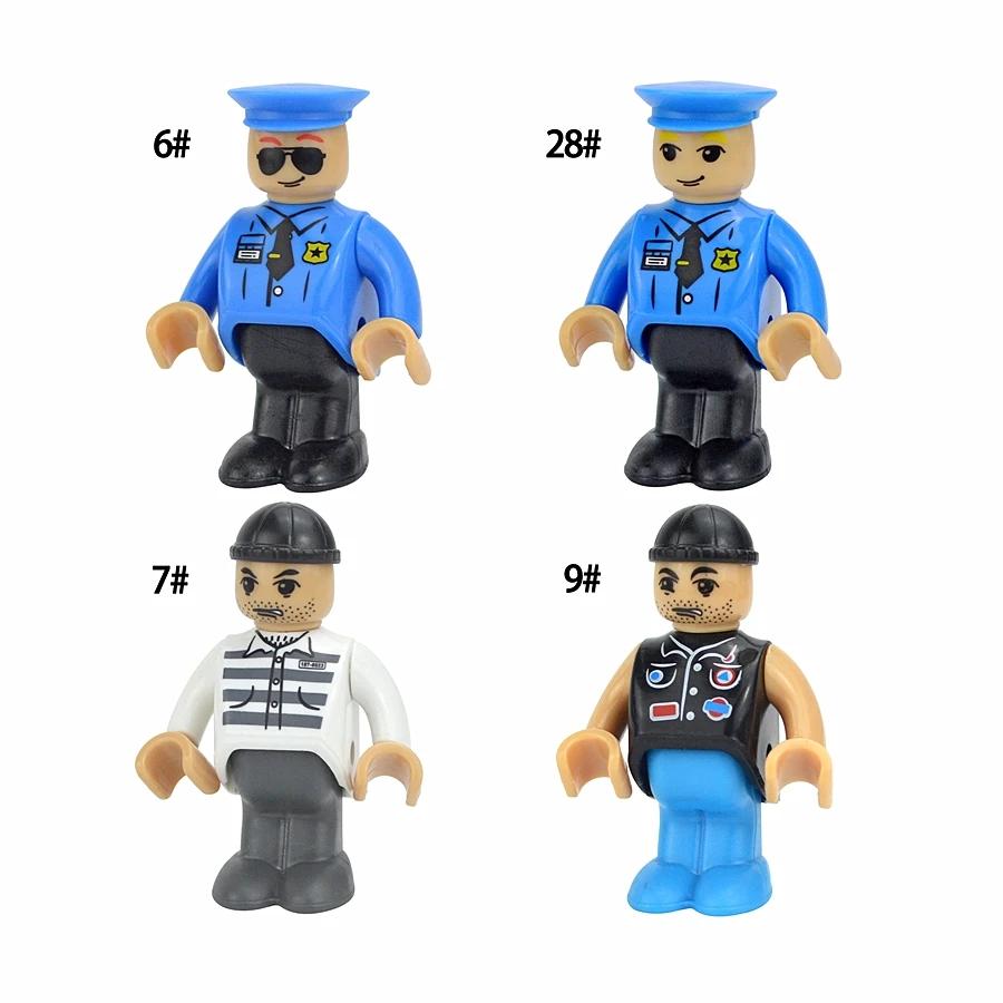Tutti i Tipi di Personaggi Bambolotti Uomini Piccoli Accessori Ferrovia in Legno Famiglia Lavoratore Polizia Medico Figure Adatto Per Biro Giocattoli in Legno