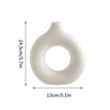 1 Stück Imitationskeramik reinweiße Vase Dekoration Vase Dekoration Donut Muster Blumentopf Schreibtisch Design Sinn Dekor