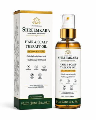 Ayurvedic Hair Oil for Hair Fall Care & Stronger Looking Hair | Herbal Hair Oil for Scalp Nourishment & Hair Root Care | Lightweight Non-Sticky F