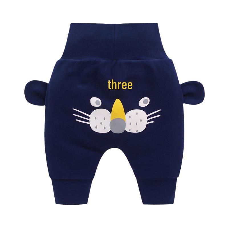 Infant High-Waist Belly Protection Pants: Spring & Autumn Style for Boys & Girls