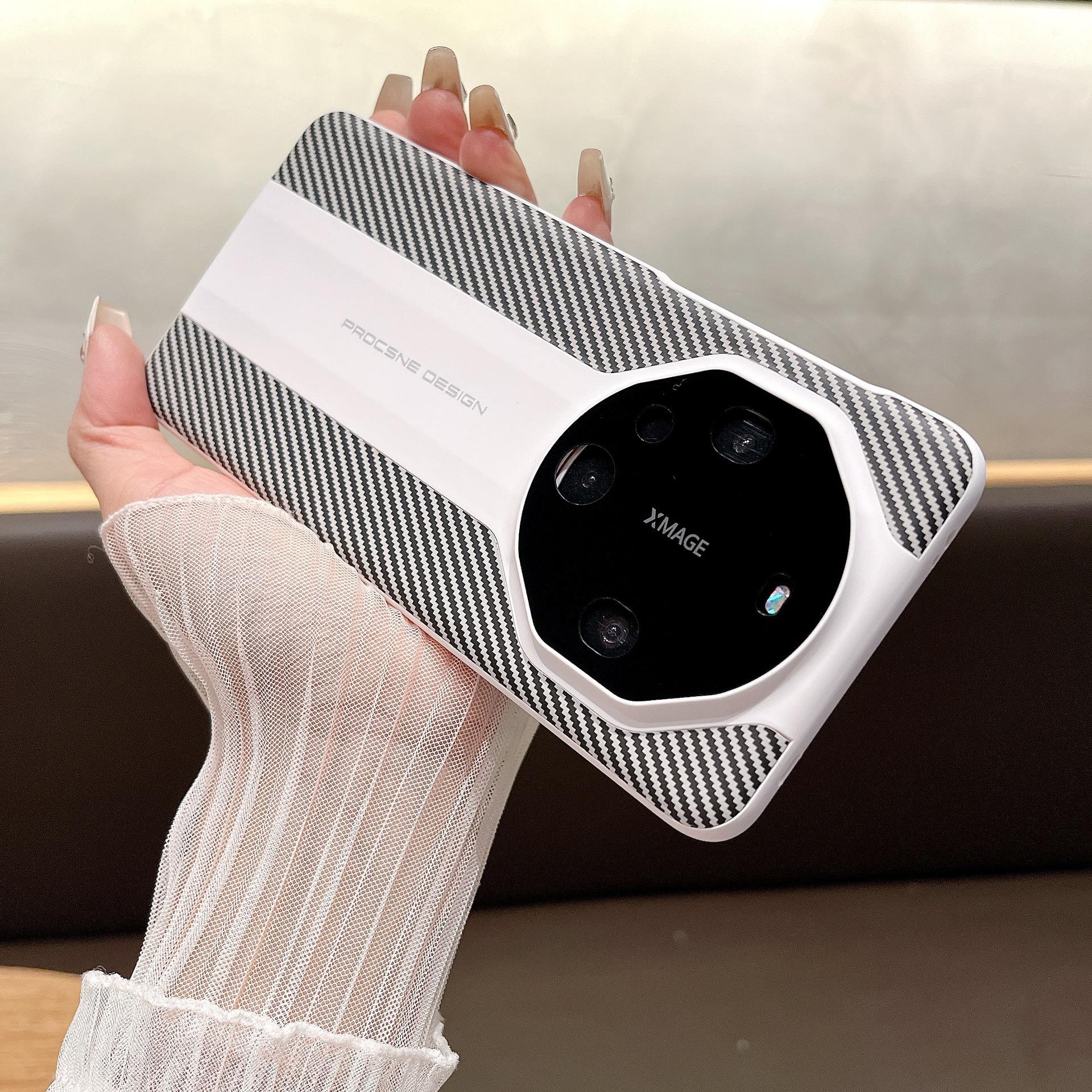 

The Carbon Fiber Pattern Is Suitable for The Huawei Mate60Pro+ Phone Case, Instantly Transforming It Into A High-end Porsche Magic6 Protective Case HUAWEI Mate60 білий