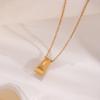 European-American Style 3D Star & Water Drop Oval Stainless Steel Heart Necklace for Women