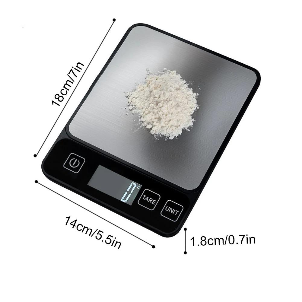 10kg/1g Kitchen Scale LCD Digital Display Electronic Table Scale Baking Gram Weight Scales For Personal Healthy Diet Food Scale