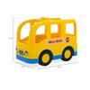 Compatible Large Particle Building Block Table with Cartoon Car, Bus, Airplane, and Sedan Accessories for Children