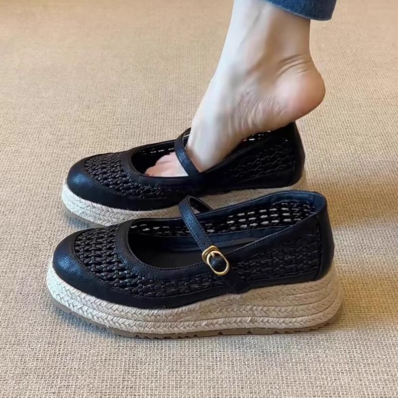 Fashion Wedges Women Designer Shoes Fashion Dress Weave Woman Platform Shoes 2025 Summer Sneakers Shallow Cozy Sport Zapatillas De Mujer