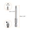 Magnetic Phillips Screwdriver Bit PH0 PH1 PH2 PH3 1/4" Hex Shank 65mm S2 Steel Screw Driver Bit Cross Head Electric Drill Bits