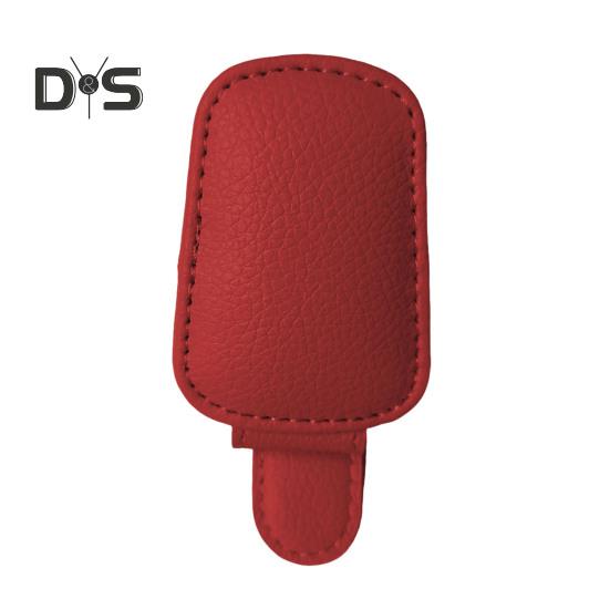 

Универсальный автомобильный держатель для очков из искусственной кожи, магнитный держатель для солнцезащитных очков, очков для чтения, удобная вешалка для очков темно-красного