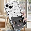 Phone Case: 2D Flat Design Suitable for iPhone 18 17 16 15 14 13 Pro Film Protective Case, Couple Style, Little Black Cat, Christmas and Halloween Gif