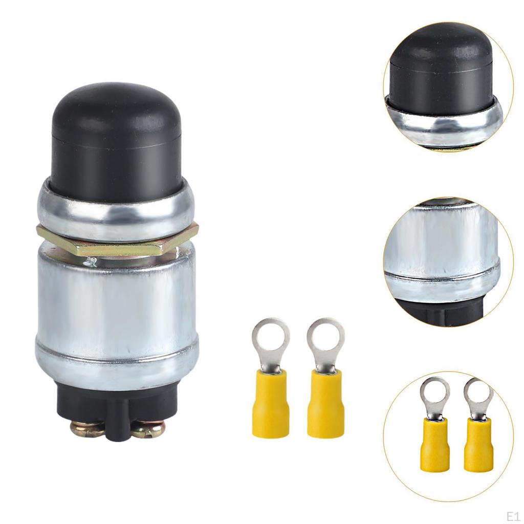 Push Button Starter Switch,12V 50A,Waterproof,Momentary Button,Engine Momentary Start