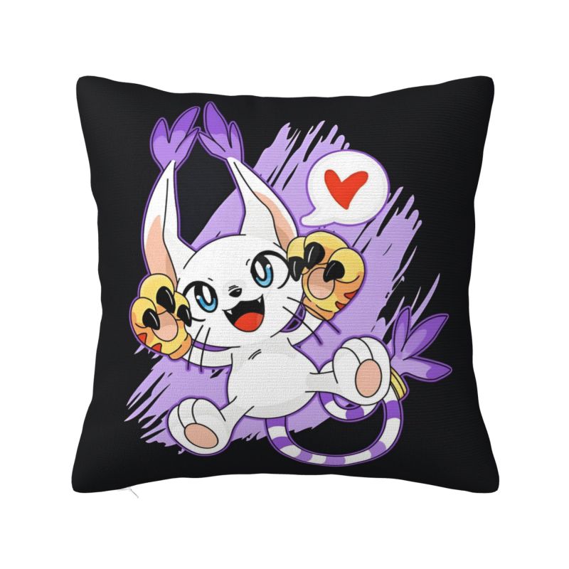 Custom Gatomon Modern Throw Pillow Cover Adventure Anime Chair Cushion
