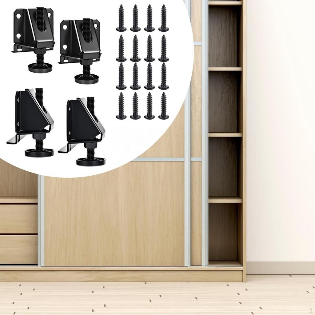 Leg Leveler Adjustable High Performance Easy to Install Wardrobe Feet Leveling for Furniture