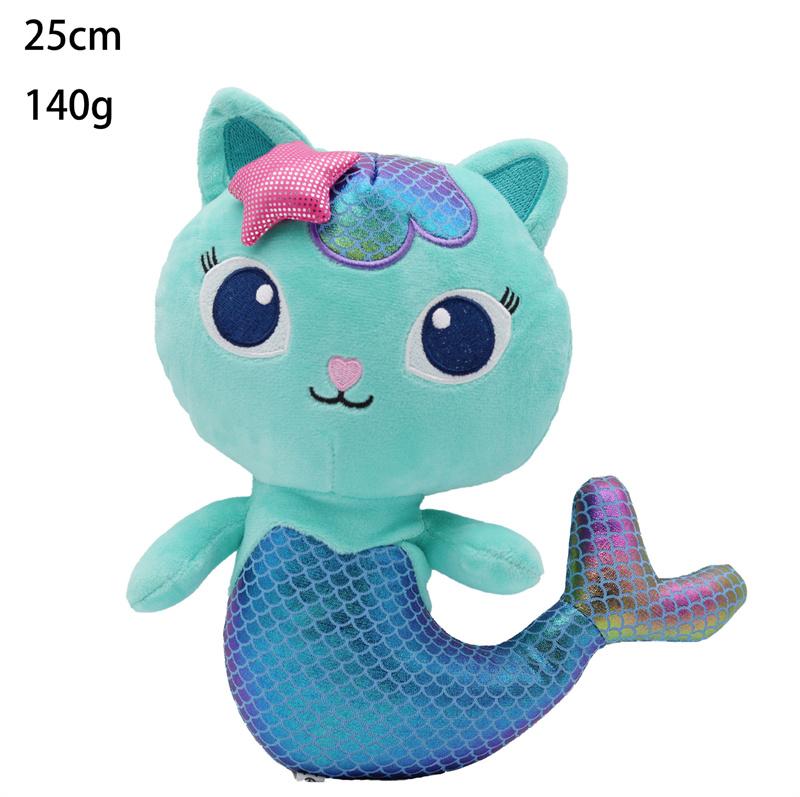 

Новейший 8 Stlyes Gabby Dollhouse Мягкая игрушка Mercat Мультяшные мягкие игрушки Русалка Кошка Мягкая кукла Дети День рождения Рождественские подарки