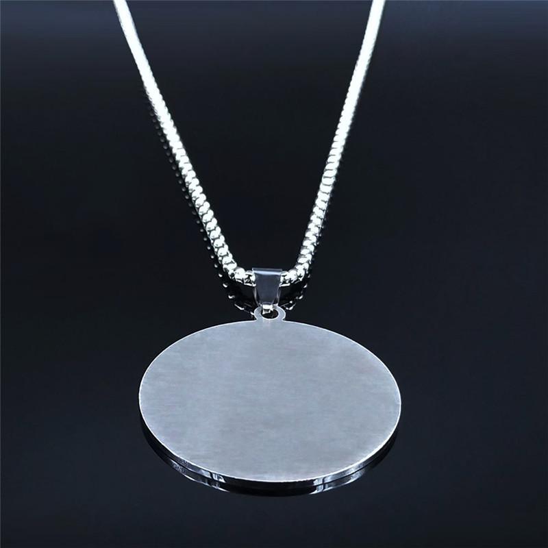 Collier pendentif en acier inoxydable, Design Sigil de l'archange, liste des termes occultes, amulette, bijoux pour hommes et femmes