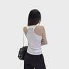 Women's Cotton I-Shaped Sleeveless Sports Vest - Slim, Versatile & Beautiful Back Design for Summer.