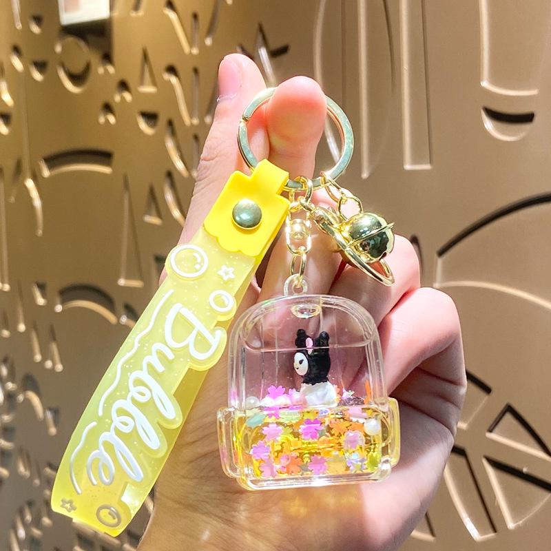 Acrylic Mahjong Sand Keychain - Elegant Car & Bag Pendant Gift