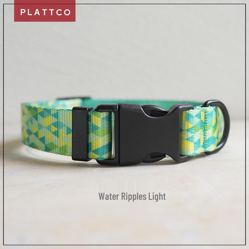 PLATTCO Durable Nylon Printed Dog Walking Collar PDC311 S (31-41cm)