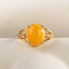 BELLA BOX Anelli da donna alla moda con pietre di zircone giallo giallo, accessori delicati per gioielli di dichiarazione regalo di anniversario femminile