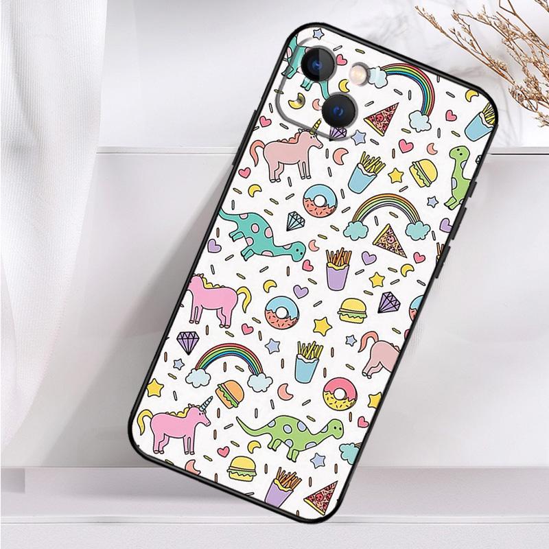 Dinosaur Pattern Shockproof Case For iPhone 17 16 Pro Max 11 14 15 Plus 12 13 Mini 16e 17 Air Phone Cover
