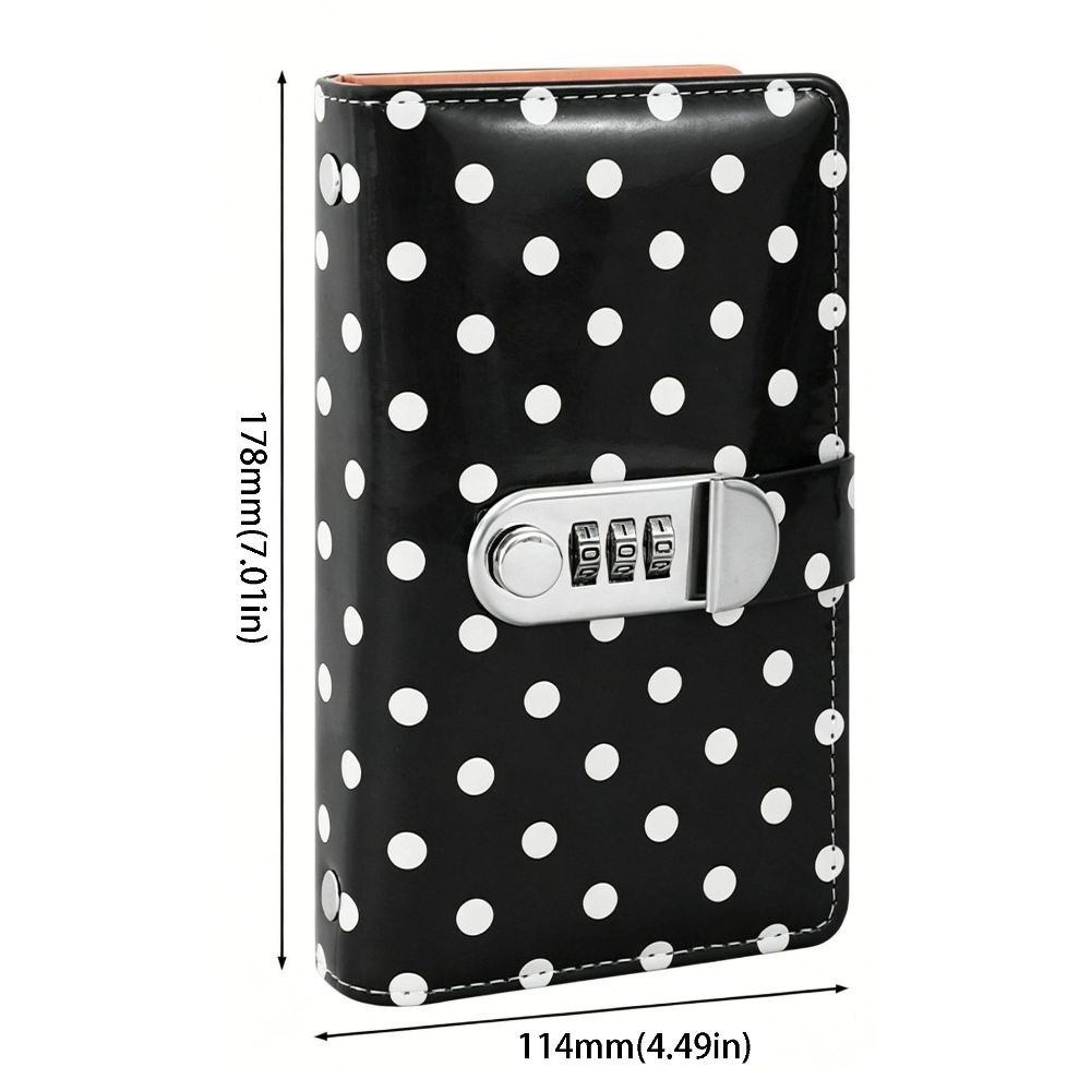 Combination Lock Cash Savings Book PU Leather Cash Envelope Organizer  Household Finance