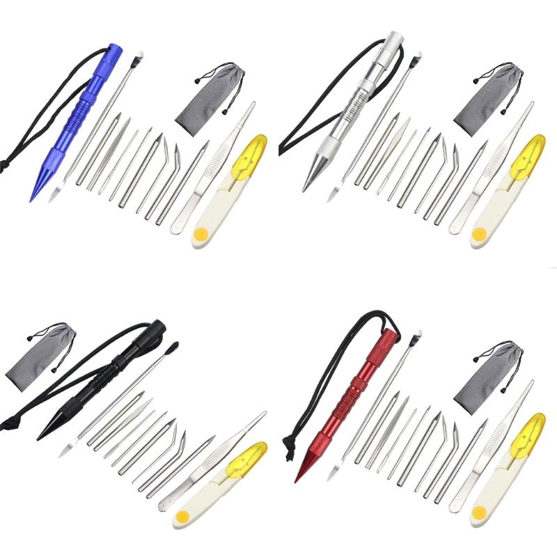 Stainless Steel Knotter Tool Set Paracord Lacing Stitching Needle Craft Maker for Leather and Paracord Crafting