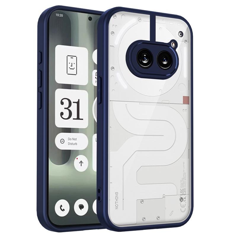

Чехол для Nothing Phone 2A A142 Противоударный силиконовый бампер из ТПУ с прозрачной задней жесткой крышкой Чехол для телефона для Nothing Phone 2A Phone2A A142 Pc + tpu&Nothing Phone (2a) синий