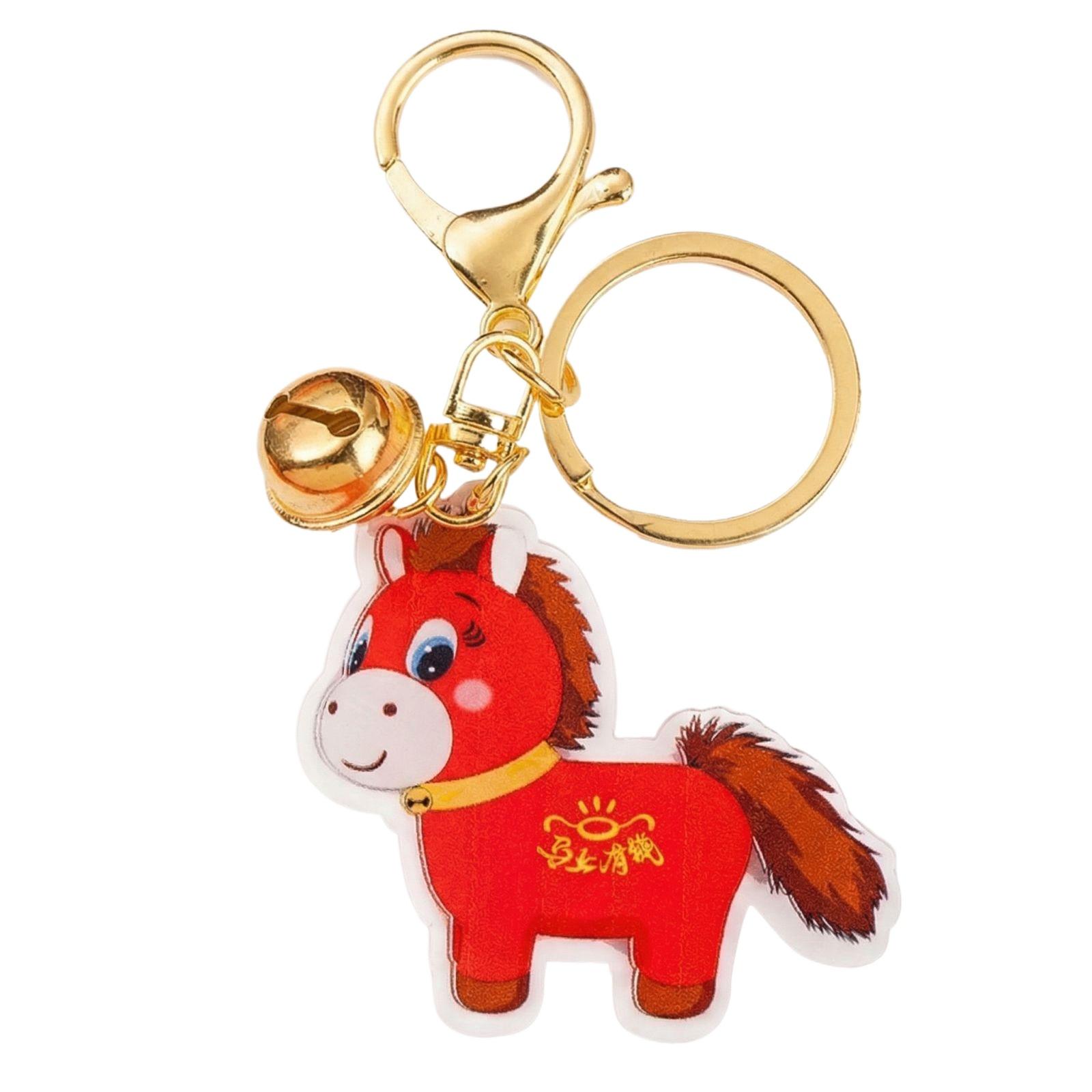 Horse Acrylic Pendant, Stylish,Lunar Charm, Animal Keychain, Easy To Attach Anywhere, For Students,