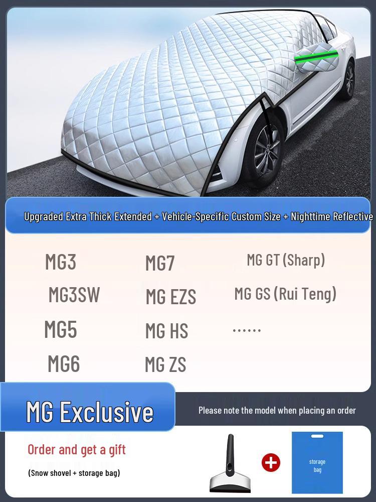 Universal Frostproof & Snowproof Car Shield: Half Cover Windshield Protector for Winter