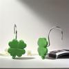 12 PCS Shamrock Shower Curtain Hooks Shower Decor, Rustproof Bathroom Decorative Shower Hooks, Green Shower Curtain Hooks Botanical Shower Curtain