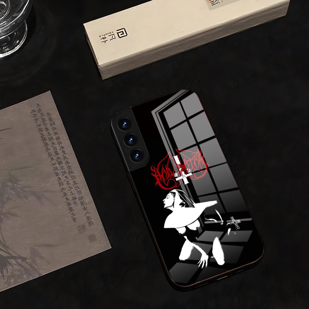 Satan Nun Phone Case 2025 Glass Old Man And Child Hot For Samsung S 25 24 Ultra Plus 23 22 21 20 A 34 54 53 Note20 M 54 Cover